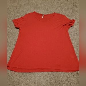 Young Fabulous And Broke Linen Blend Women's Red Short Sleeve Top Size Large